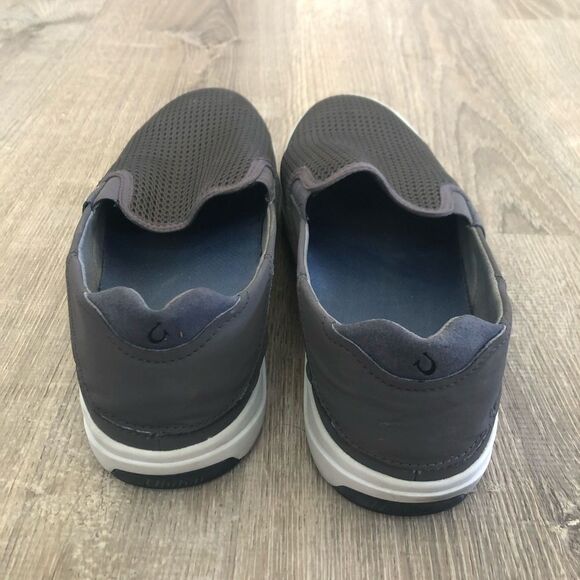 Olukai Lae'ahi Slip On Loafers Casual Comfort Shoes Mens Size 11 Gray 10443 PVPV - Picture 5 of 9
